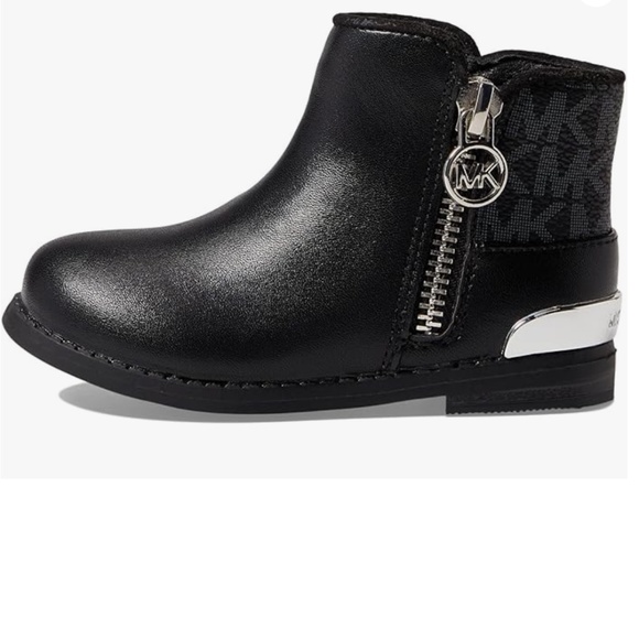 NEW in Box Michael Kors Emma Theodore Boots MK logo Black 10 Toddler 10T - Picture 1 of 13